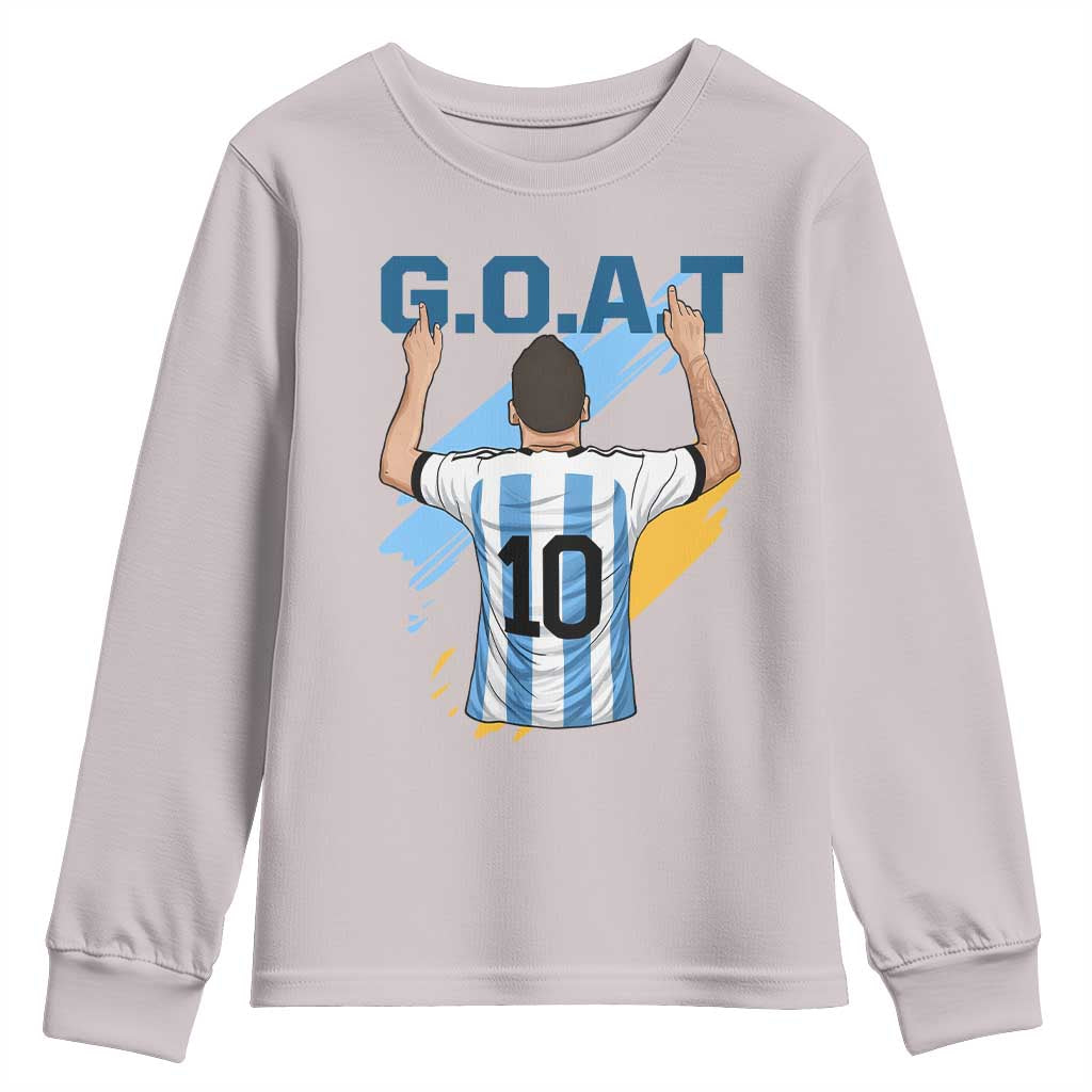Legendary Number 10 Youth Sweatshirt Goat Of Soccer Gift For Fans TS12 Ice Gray Print Your Wear