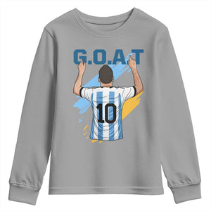 Legendary Number 10 Youth Sweatshirt Goat Of Soccer Gift For Fans TS12 Sport Gray Print Your Wear