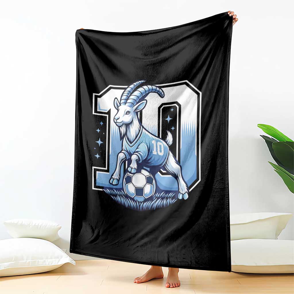 Number Ten The Goat Of Football Fans Throw Blanket Soccer Lover Gift TS12 Print Your Wear