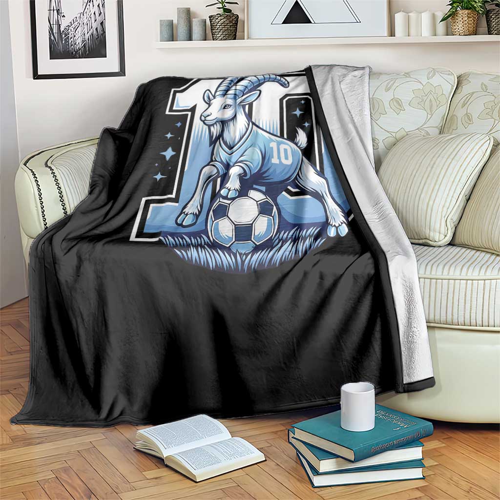 Number Ten The Goat Of Football Fans Throw Blanket Soccer Lover Gift TS12 Print Your Wear