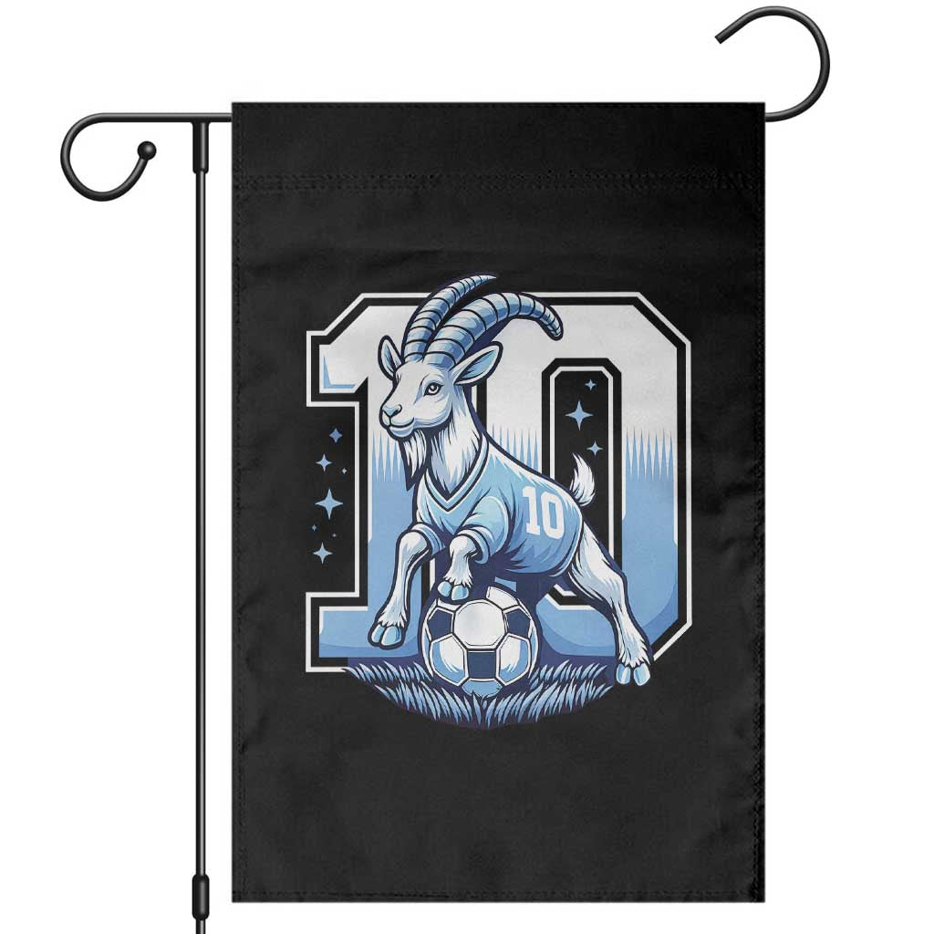 Number Ten The Goat Of Football Fans Garden Flag Soccer Lover Gift TS12 Black Print Your Wear
