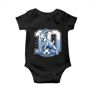 Number Ten The Goat Of Football Fans Baby Onesie Soccer Lover Gift TS12 Black Print Your Wear