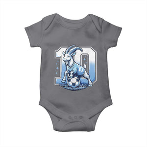 Number Ten The Goat Of Football Fans Baby Onesie Soccer Lover Gift TS12 Charcoal Print Your Wear