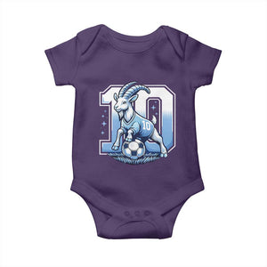 Number Ten The Goat Of Football Fans Baby Onesie Soccer Lover Gift TS12 Purple Print Your Wear