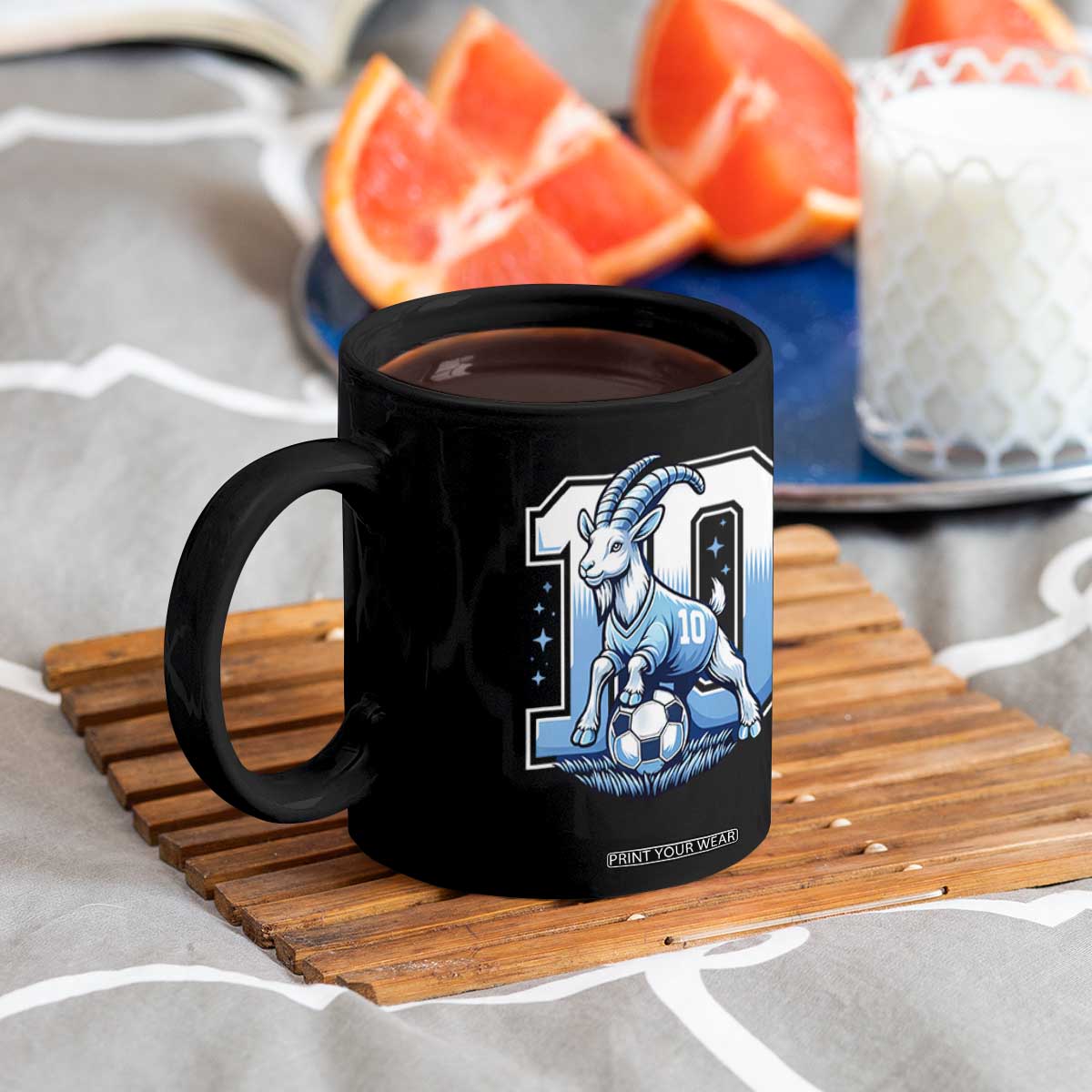 Number Ten The Goat Of Football Fans Coffee Mug Soccer Lover Gift TS12 Print Your Wear