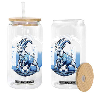 Number Ten The Goat Of Football Fans Glass Can Soccer Lover Gift TS12 Print Your Wear