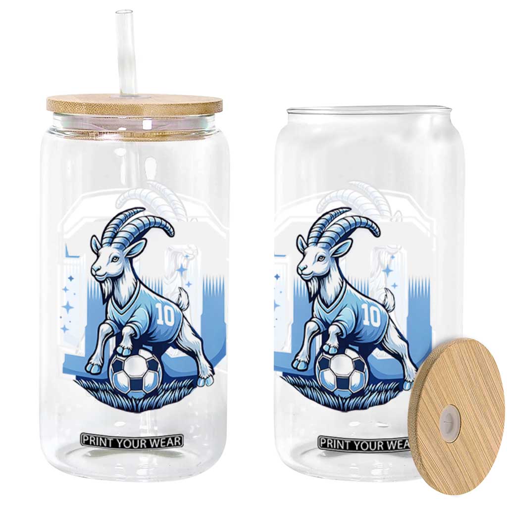 Number Ten The Goat Of Football Fans Glass Can Soccer Lover Gift TS12 Print Your Wear