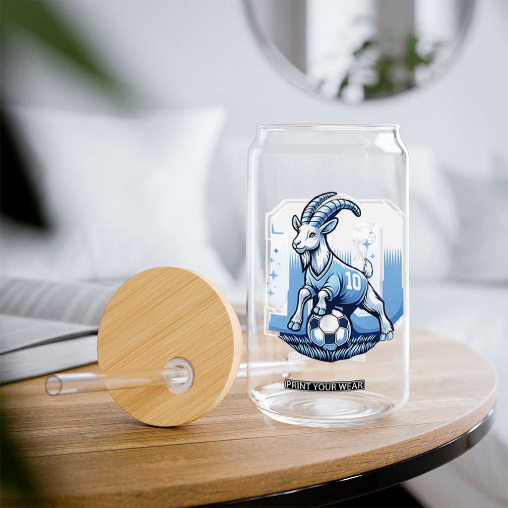 Number Ten The Goat Of Football Fans Glass Can Soccer Lover Gift TS12 Print Your Wear