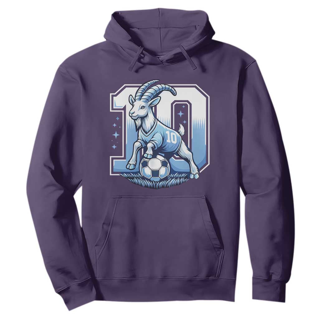 Number Ten The Goat Of Football Fans Hoodie Soccer Lover Gift TS12 Purple Print Your Wear