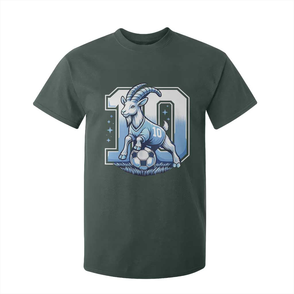 Number Ten The Goat Of Football Fans T Shirt For Kid Soccer Lover Gift TS12 Dark Forest Green Print Your Wear
