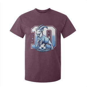 Number Ten The Goat Of Football Fans T Shirt For Kid Soccer Lover Gift TS12 Maroon Print Your Wear