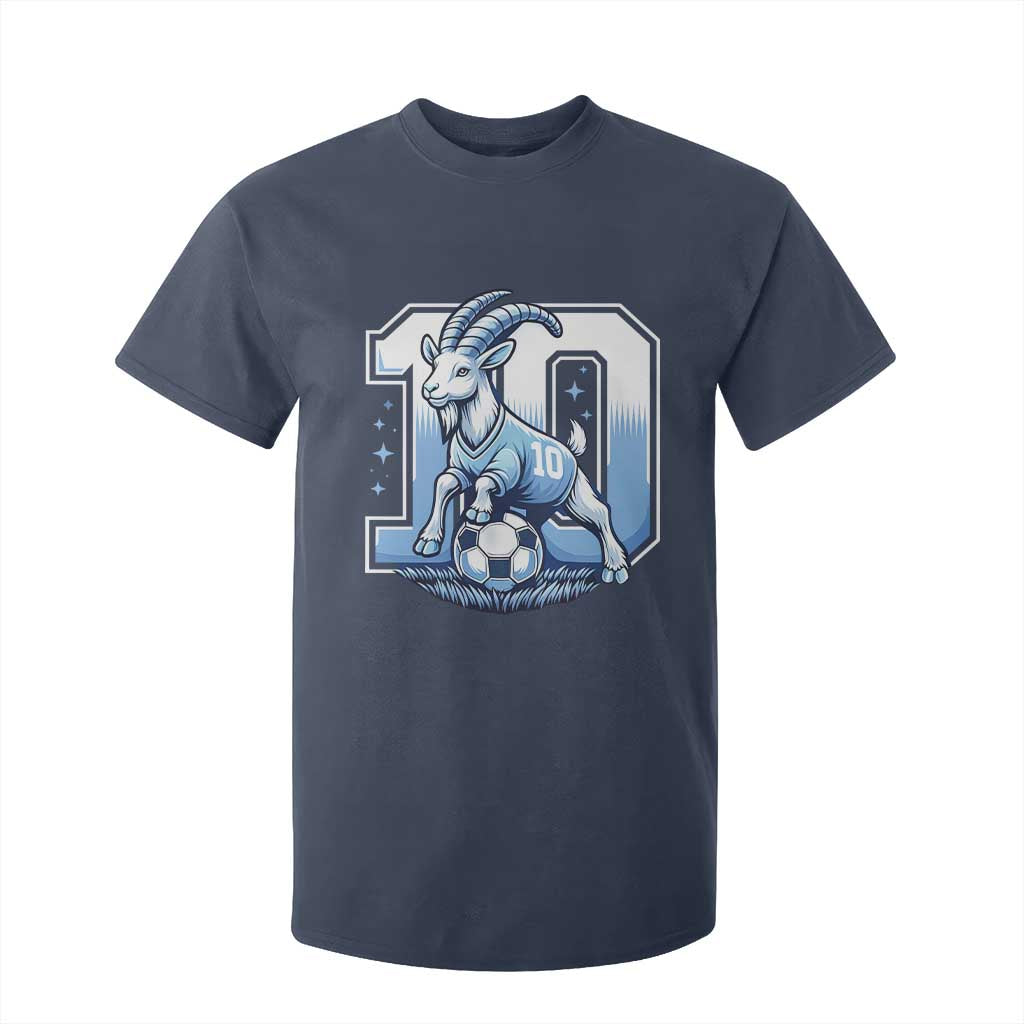 Number Ten The Goat Of Football Fans T Shirt For Kid Soccer Lover Gift TS12 Navy Print Your Wear