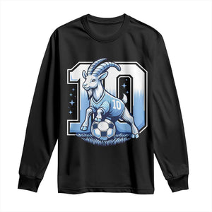 Number Ten The Goat Of Football Fans Long Sleeve Shirt Soccer Lover Gift TS12 Black Print Your Wear