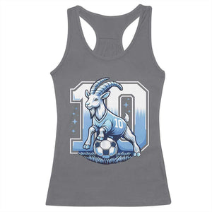 Number Ten The Goat Of Football Fans Racerback Tank Top Soccer Lover Gift TS12 Charcoal Print Your Wear