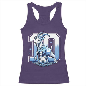 Number Ten The Goat Of Football Fans Racerback Tank Top Soccer Lover Gift TS12 Purple Print Your Wear