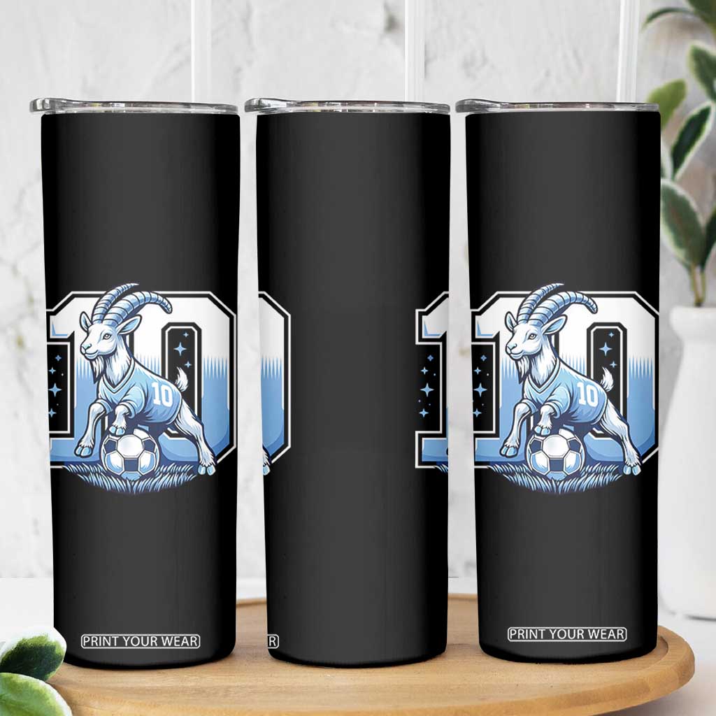 Number Ten The Goat Of Football Fans Skinny Tumbler Soccer Lover Gift TS12 Print Your Wear