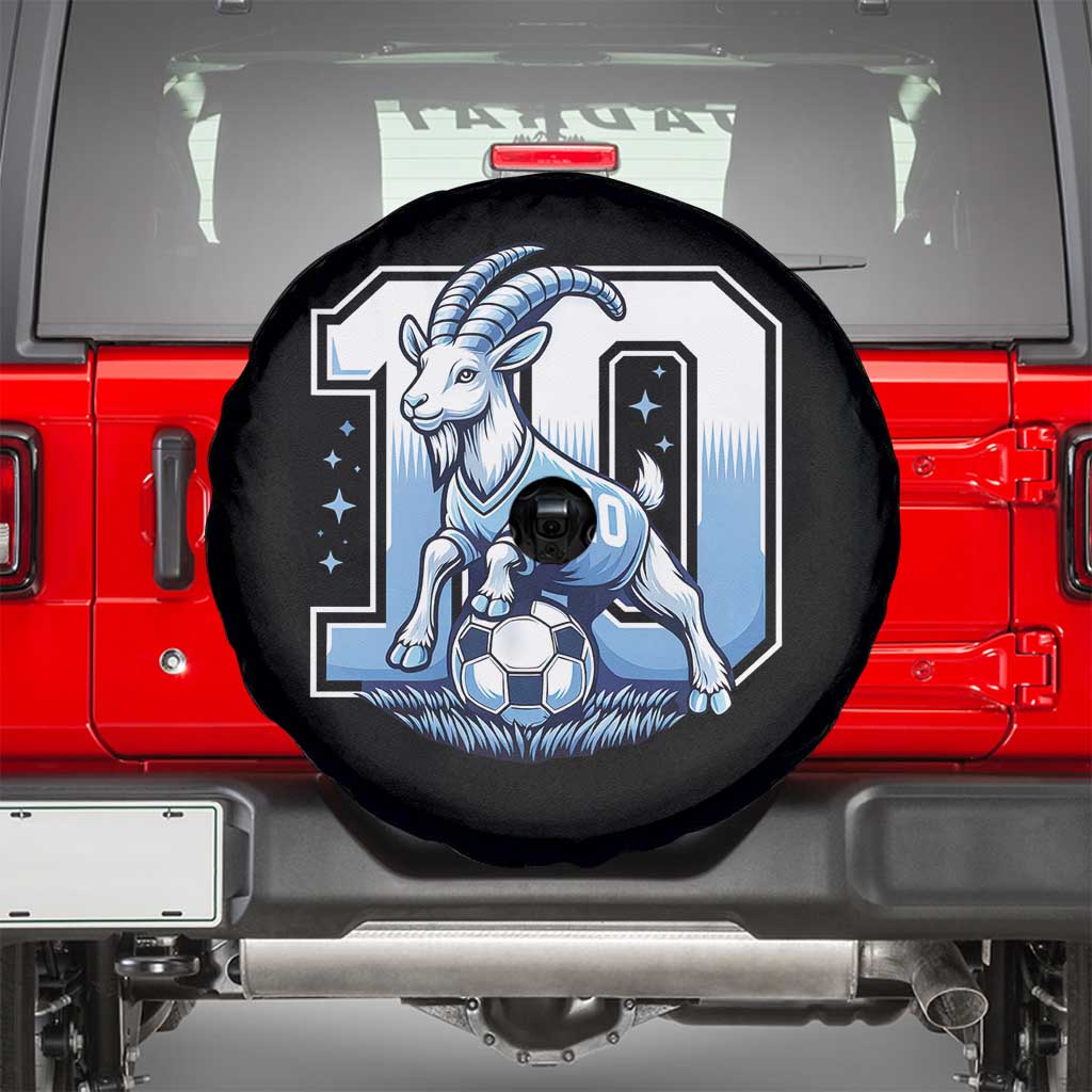 Number Ten The Goat Of Football Fans Spare Tire Cover Soccer Lover Gift TS12 Black Print Your Wear