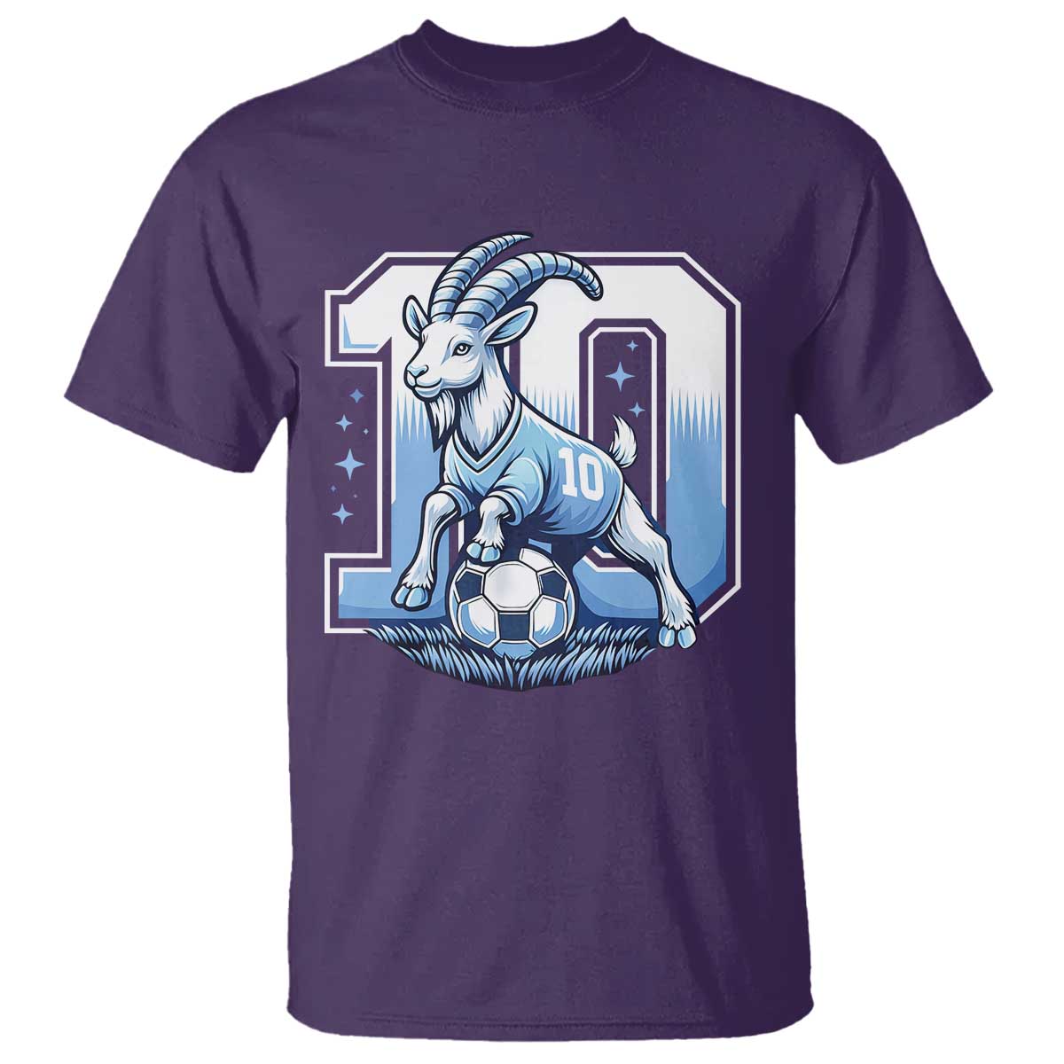 Number Ten The Goat Of Football Fans T Shirt Soccer Lover Gift TS12 Purple Print Your Wear