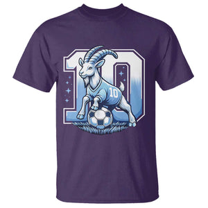 Number Ten The Goat Of Football Fans T Shirt Soccer Lover Gift TS12 Purple Print Your Wear