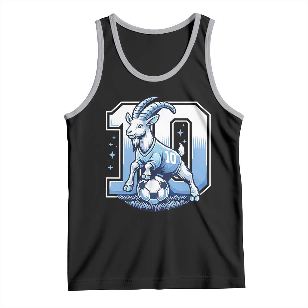 Number Ten The Goat Of Football Fans Tank Top Soccer Lover Gift TS12 Black Athletic Heather Print Your Wear