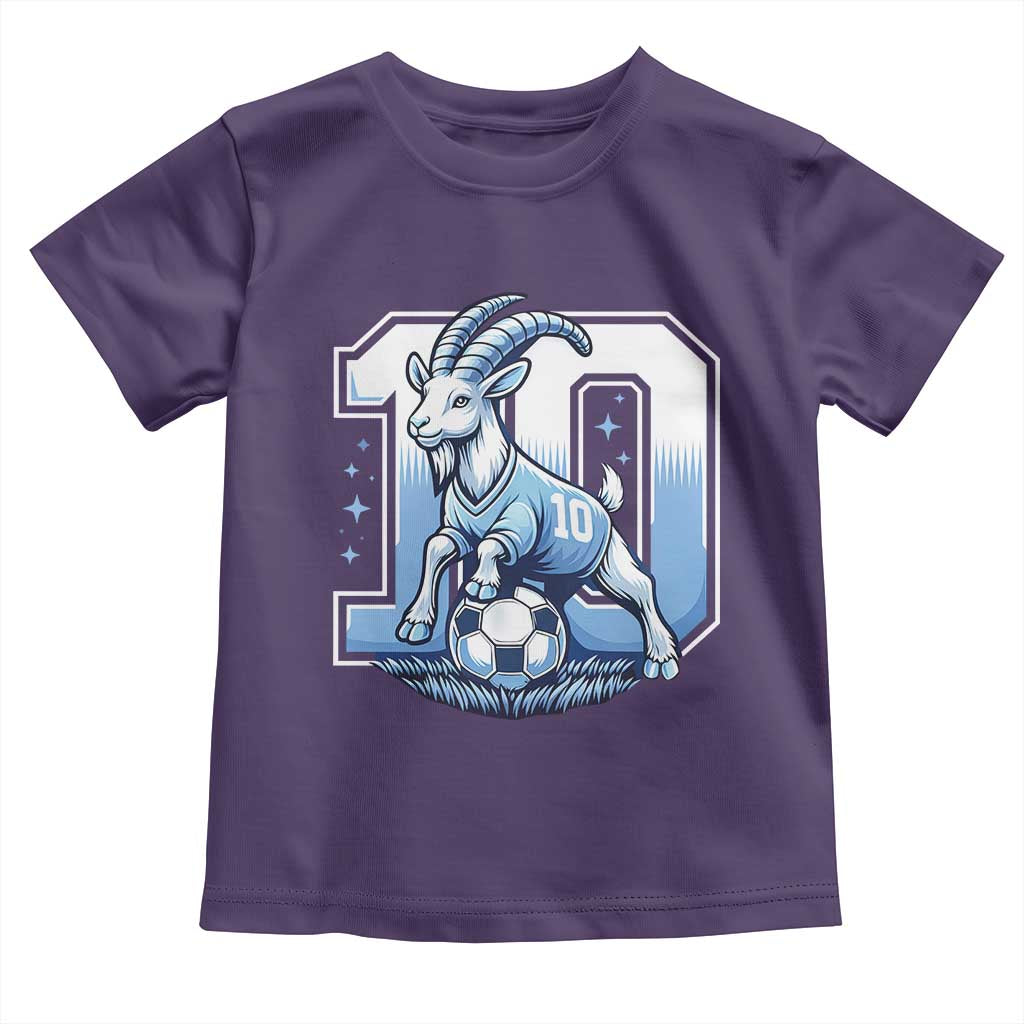 Number Ten The Goat Of Football Fans Toddler T Shirt Soccer Lover Gift TS12 Purple Print Your Wear