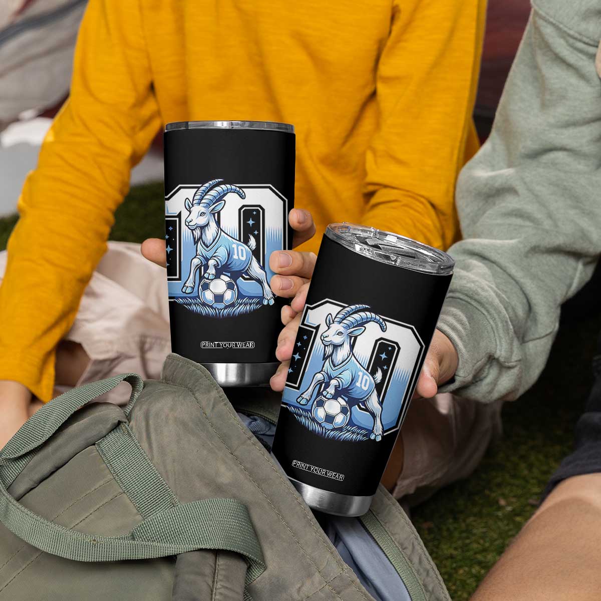 Number Ten The Goat Of Football Fans Tumbler Cup Soccer Lover Gift TS12 Print Your Wear