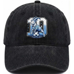 Number Ten The Goat Of Football Fans Washed Cotton Baseball Cap Soccer Lover Gift TS12 Print Your Wear