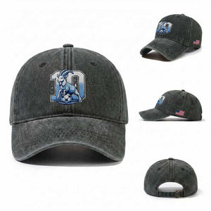 Number Ten The Goat Of Football Fans Washed Cotton Baseball Cap Soccer Lover Gift TS12 Washed Cap Universal Fit Dark Green Print Your Wear