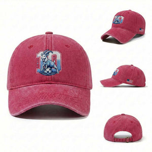 Number Ten The Goat Of Football Fans Washed Cotton Baseball Cap Soccer Lover Gift TS12 Washed Cap Universal Fit Red Print Your Wear