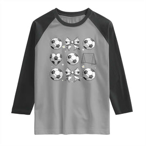 Game Day Coquette Aesthetic Raglan Shirt Soccer Mom Gifts TS12 Sport Gray Black Print Your Wear