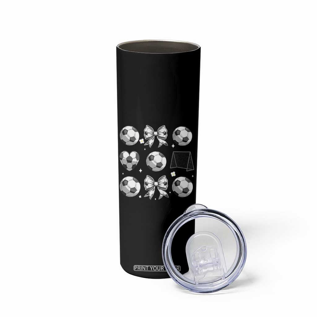 Game Day Coquette Aesthetic Skinny Tumbler Soccer Mom Gifts TS12 Print Your Wear