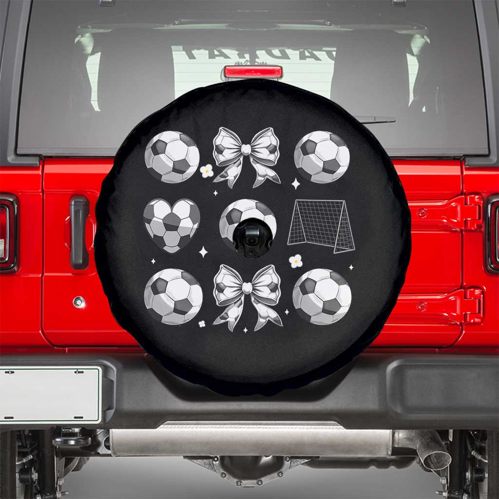 Game Day Coquette Aesthetic Spare Tire Cover Soccer Mom Gifts TS12 Black Print Your Wear