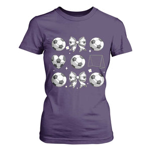 Game Day Coquette Aesthetic T Shirt For Women Soccer Mom Gifts TS12 Purple Print Your Wear