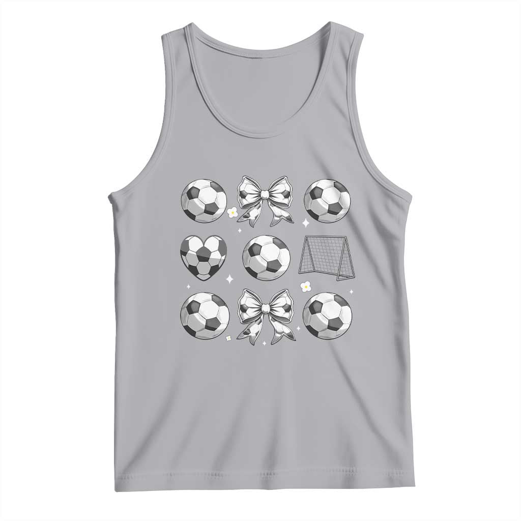 Game Day Coquette Aesthetic Tank Top Soccer Mom Gifts TS12 Athletic Heather Print Your Wear