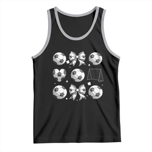 Game Day Coquette Aesthetic Tank Top Soccer Mom Gifts TS12 Black Athletic Heather Print Your Wear