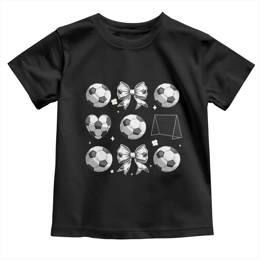 Game Day Coquette Aesthetic Toddler T Shirt Soccer Mom Gifts TS12 Black Print Your Wear