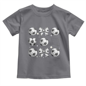 Game Day Coquette Aesthetic Toddler T Shirt Soccer Mom Gifts TS12 Charcoal Print Your Wear