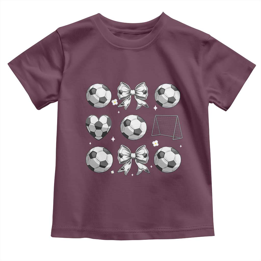 Game Day Coquette Aesthetic Toddler T Shirt Soccer Mom Gifts TS12 Maroon Print Your Wear