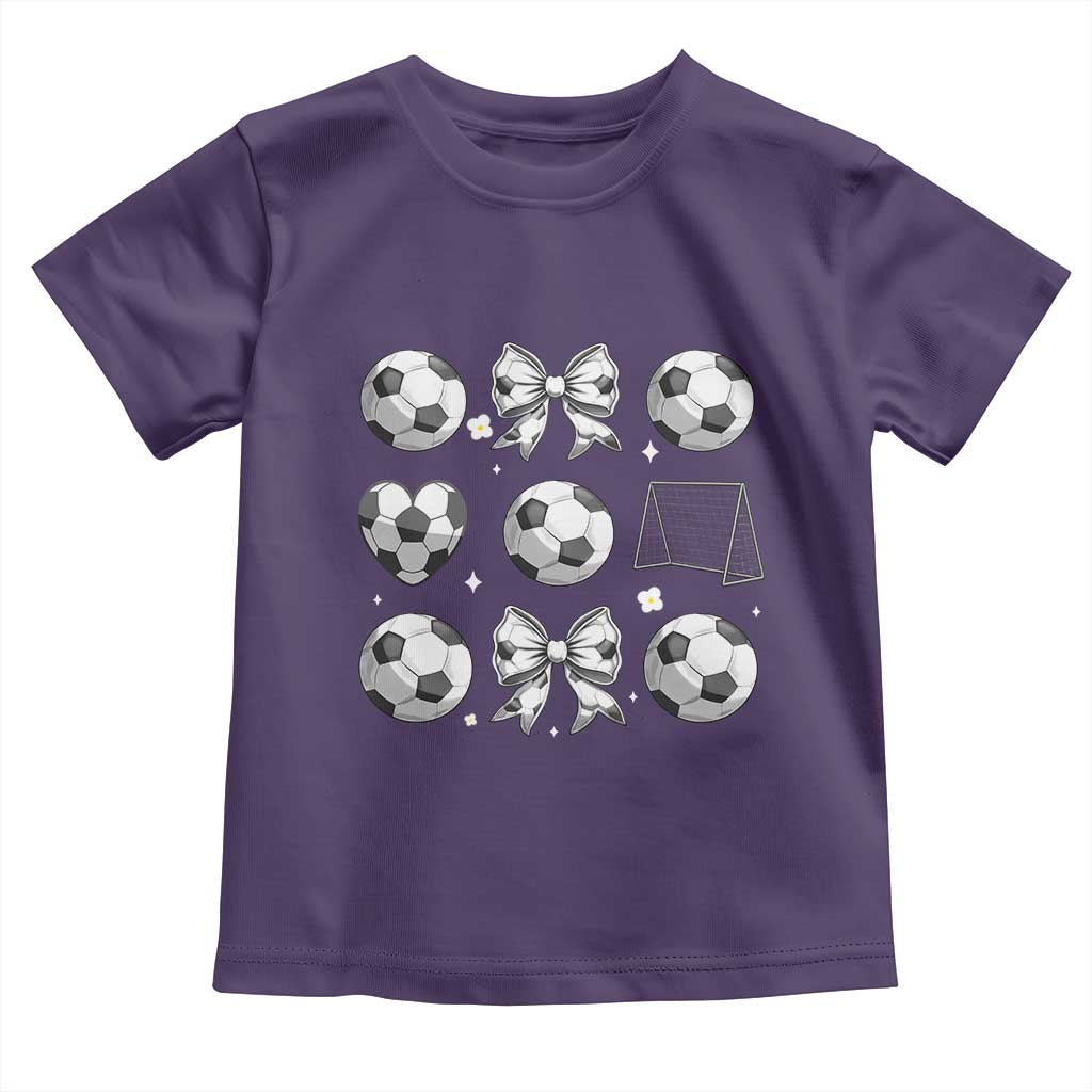Game Day Coquette Aesthetic Toddler T Shirt Soccer Mom Gifts TS12 Purple Print Your Wear