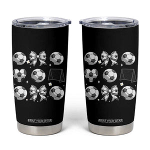 Game Day Coquette Aesthetic Tumbler Cup Soccer Mom Gifts TS12 Black Print Your Wear