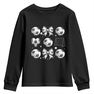 Game Day Coquette Aesthetic Youth Sweatshirt Soccer Mom Gifts TS12 Black Print Your Wear