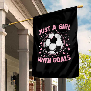 Just A Girl With Goals Garden Flag Soccer Player Girl TS12 Print Your Wear