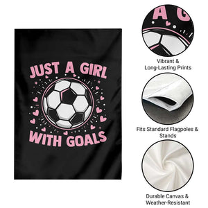 Just A Girl With Goals Garden Flag Soccer Player Girl TS12 Print Your Wear