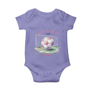 Just A Girl With Goals Baby Onesie Soccer Gift For Her TS12 Violet Print Your Wear