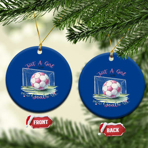 Just A Girl With Goals Ceramic Ornament Soccer Gift For Her TS12 1pc Blue Print Your Wear