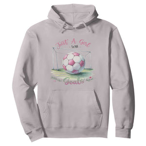 Just A Girl With Goals Hoodie Soccer Gift For Her TS12 Ice Gray Print Your Wear