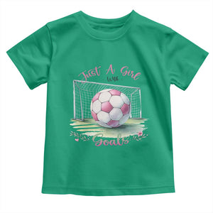 Just A Girl With Goals Toddler T Shirt Soccer Gift For Her TS12 Irish Green Print Your Wear