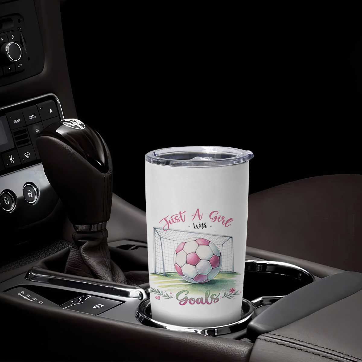 Just A Girl With Goals Tumbler Cup Soccer Gift For Her TS12 Print Your Wear