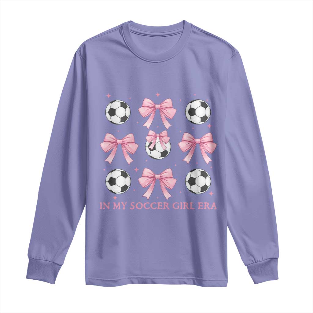 In My Soccer Girl Era Long Sleeve Shirt Funny Football Fan TS12 Violet Print Your Wear