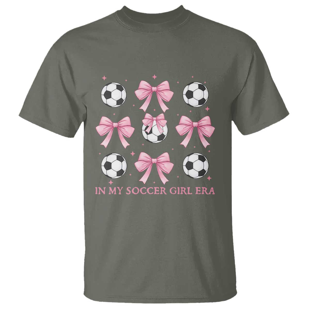 In My Soccer Girl Era T Shirt Funny Football Fan TS12 Military Green Print Your Wear